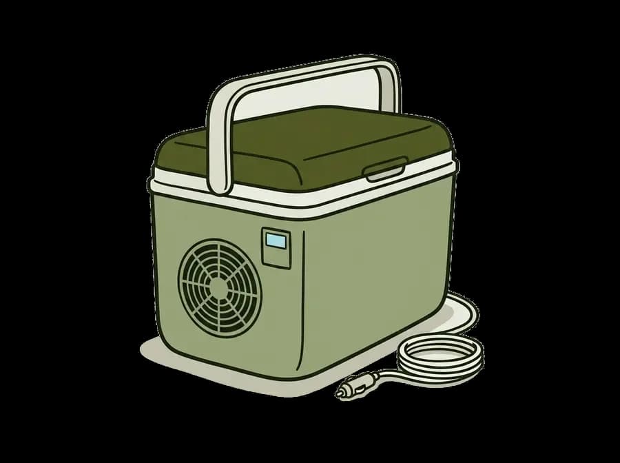 Dibujo de una nevera termoeléctrica genérica, no es la foto del modelo